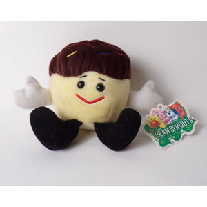 Entenmann's Plush Sprinkles Cupcake Stuffed Beanbag Bean Sprouts 6" 1998 Limited